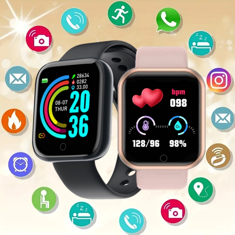 Smartwatch Watches For Girls - Reloj inteligente Y68 D20 para hombres,