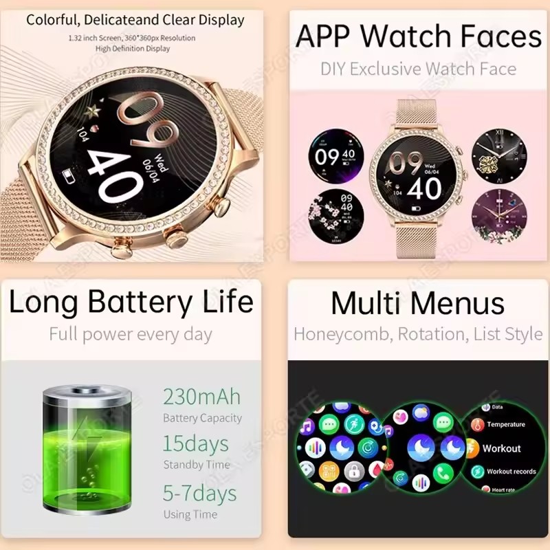 Elegante reloj inteligente par - Smartwatch Watches Price reseña y precio